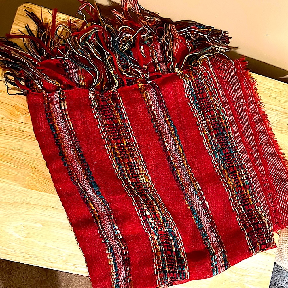 Colorful red scarf